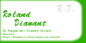 roland diamant business card